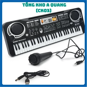 Đàn PIANO 61 KEY Cho Bé - Đàn ORGAN Kèm Míc Có Loa Cực To Giúp Bé Giải Trí 6 Bàn Phím Kèm Mic 6 Bài Hát Và 16 Tone Nhạc