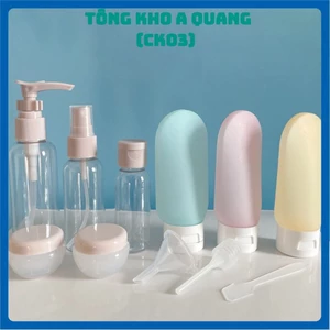 Bộ Chiết Mỹ Phẩm 11 Chi Tiết Chai Lọ Tuýp Du Lịch Nhiều Món Travel Kit, Chai Lọ Chiết Mỹ Phẩm, Dầu Gội, Sữa Tắm Du Lịch