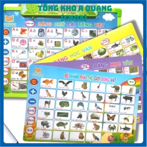 Bảng Chữ Cái Điện Tử 5 Tờ 11 Chủ Đề Cho Bé - Bảng Chữ Cái Luyện Nghe Nói Cho Bé Từ 1-5 Tuổi Tiện Lợi