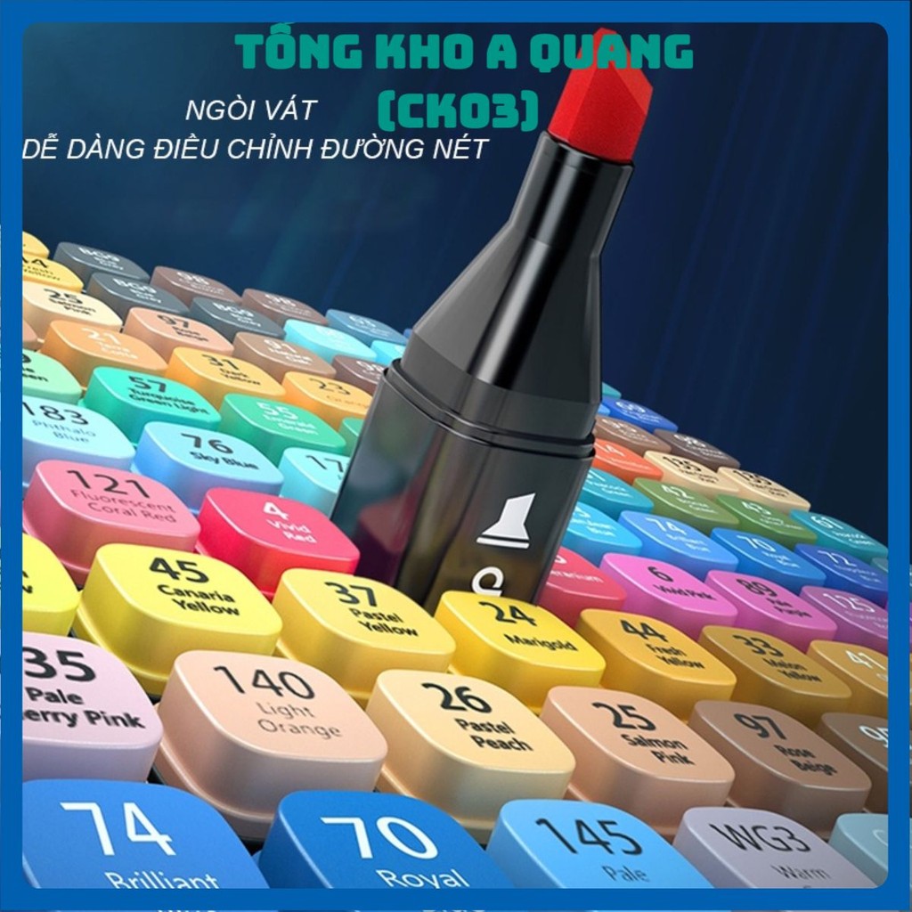 48 Cây Bút màu Marker Lalunavn Touch Cool 2 Đầu tô màu dạ vẽ tranh anime - SÉT BÚT MÀU DẠ KÈM TÚI