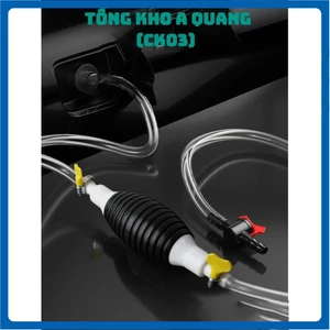 Ống hút xăng dầu chất lỏng bóp tay Cao cấp dây dài tổng 1M tặng kèm Van Khoá Vàng 3689