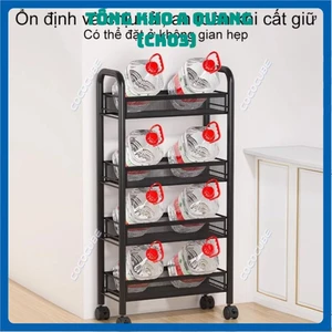 Xe Đẩy Spa 3/ 4 /5 Tầng Có Lưới Và Bánh Xe Di Chuyển 360 Độ Giá Để Đồ Nhà Bếp Nhập Khẩu