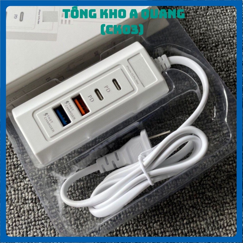 Ổ Sạc Nhanh 4 Cổng USB Type C, Ổ Cắm Sạc Điện Thoại Sạc Nhanh 20W Power Delivery An Toàn, Tiện Dụng - Bảo Hành 12 Tháng