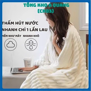 Khăn mặt, khăn tắm, áo choàng, Khăn Tắm Sóng Nước Siêu Thấm Hút, Khăn Mặt Sợi Cuộn To , KHĂN TẮM CÓ VÂN SÓNG - KHANTAM