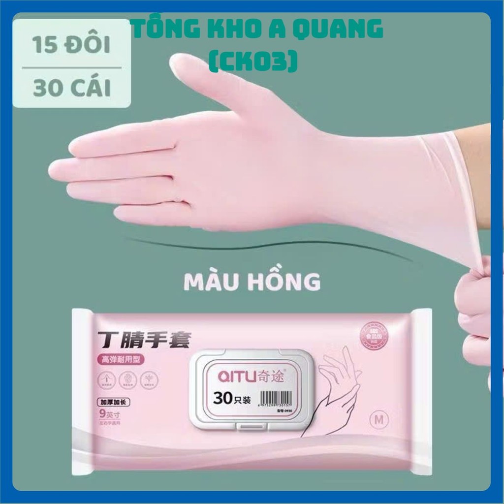 Găng tay cao su, Hộp 30 găng tay làm bếp nấu ăn siêu dai không mùi , TÚI GĂNG TAY NẤU NƯỚNG SIÊU DAI : GANGTAYNAUNUONG78