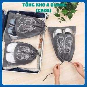Túi đựng giày dây rút , túi đựng dây rút dày chất vải dày size lớn - TÚI ĐỰNG VẢI HÌNH ĐÔI GIÀY - TUIDUNGGIAYD