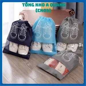 Túi đựng giày dây rút, túi đựng dây rút dày chất vải dày size lớn,TÚI ĐỰNG VẢI HÌNH ĐÔI GIÀY - TUIDUNGGIAY589