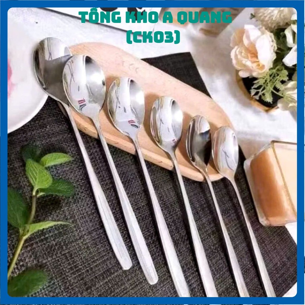 HỘP 6 THÌA INOX 304 CÁN DÀI , MUỖM ĂN CƠM CAO CẤP, Hộp 6 Thìa Inox Cán ...