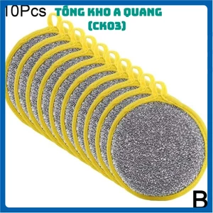 MIẾNG TRÀ RỬA BÁT 2 MẶT, Miếng Bọt Biển Rửa Chén 2 Mặt Vải Lưới Tạo Bọt Rửa Bát Cọ Nồi Đa Năng Tiện Lợ