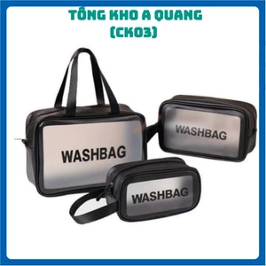 Bộ 3 Túi Đựng Mỹ Phẩm Washbag, Túi Đựng Đồ Dùng Trang Điểm Nhiều Kích Thước - WASHBAG