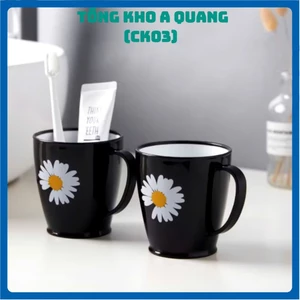 CỐC NHỰA HOA CÚC, Cốc uống nước ,đựng bàn chải kem đánh răng in hình HOA CÚC - MA: COCUONGNUOC86
