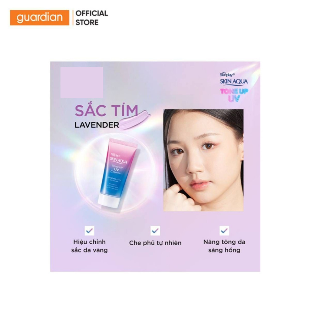Ảnh Tinh Chất Chống Nắng Sunplay Skin Aqua Tone Up Uv Essence Lavender Spf50+ Pa++++ 50gr 4