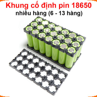 [Ưu đãi] (2 cái) Khung cố định pin 18650 nhiều hàng (6 - 13 hàng) ghép khối lớn xe điện