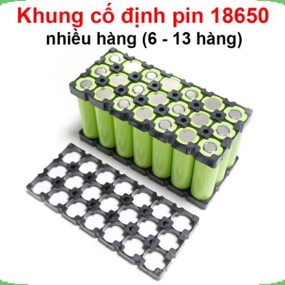 [Giá bán sỉ] (2 cái) Khung cố định pin 18650 nhiều hàng (6 - 13 hàng) ghép khối lớn xe điện