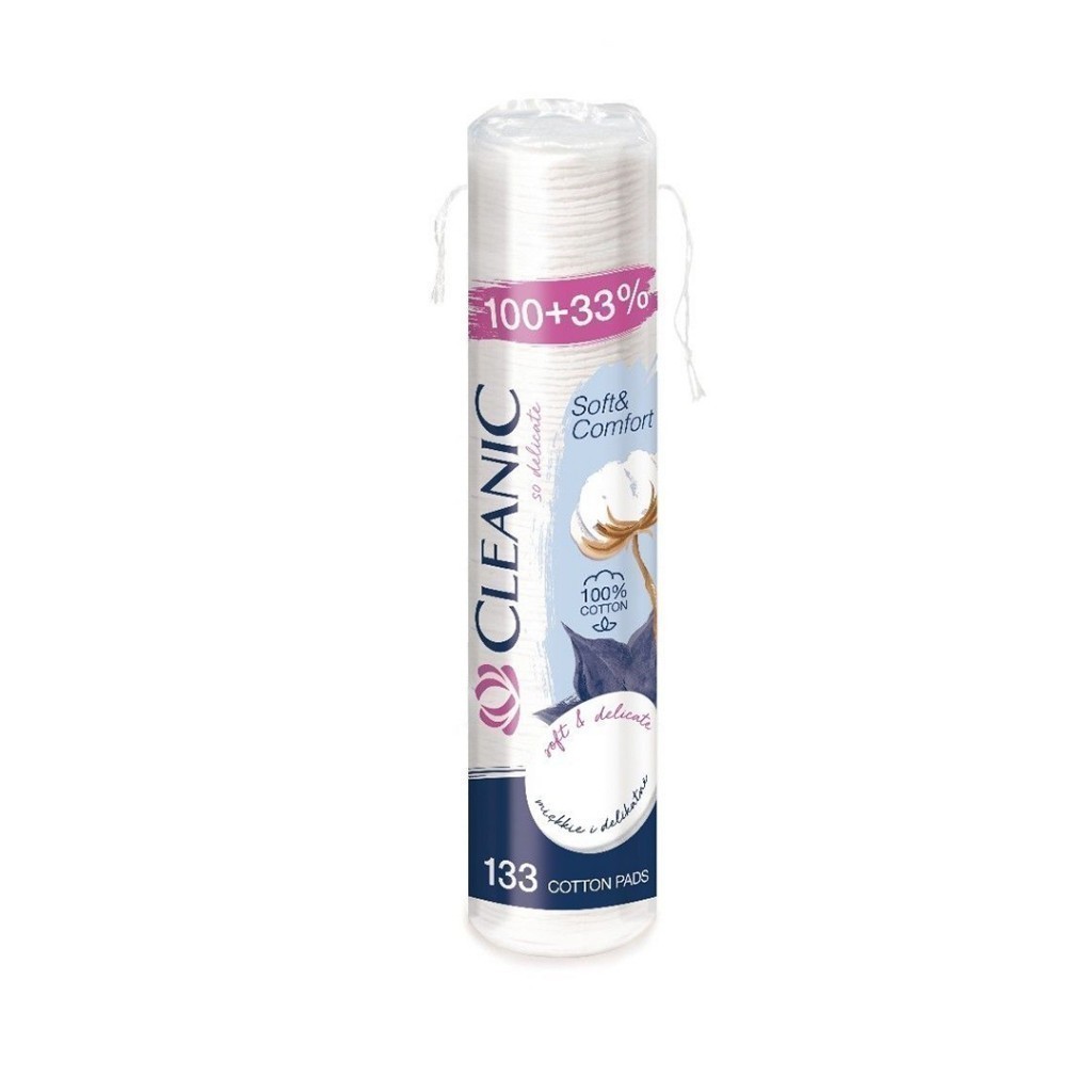 Ảnh Bông tẩy trang cotton Cleanic - Làm sạch & an toàn cho da - 133 miếng 3
