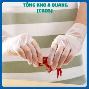 Găng Tay Cao Su Victoria Size M Siêu Dai Hộp 100 Cái, GĂNG TAY LÀM BẾP VIC L - GANGTAY2358