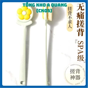 KÌ LƯNG 2 MẶT HÌNH BÔNG HOA , Cọ chà lưng hình bông hoa cute massage tẩy tế bào chết có tay cầm và móc treo tiện lợi