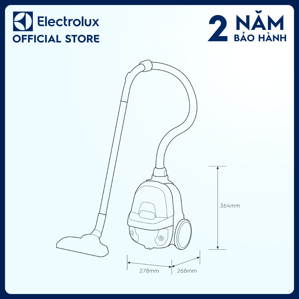 Ảnh Máy hút bụi lốc xoáy siêu gọn nhẹ Electrolux CompactGo - Z1230 - Đầu hút 2 trong 1 3