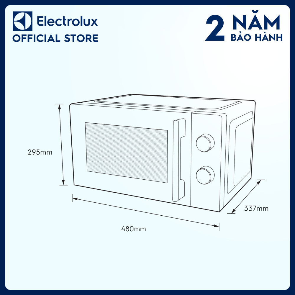 Ảnh Lò vi sóng để bàn tích hợp nướng đối lưu Electrolux 23L UltimateTaste 300-EMG23K22B 4