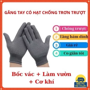 COMBO 50 ĐÔI Găng Tay Có Hạt Chống Trượt Tăng Bám Dính - Bao Tay Bảo Hộ Chống Trơn Kéo Co Làm Vườn