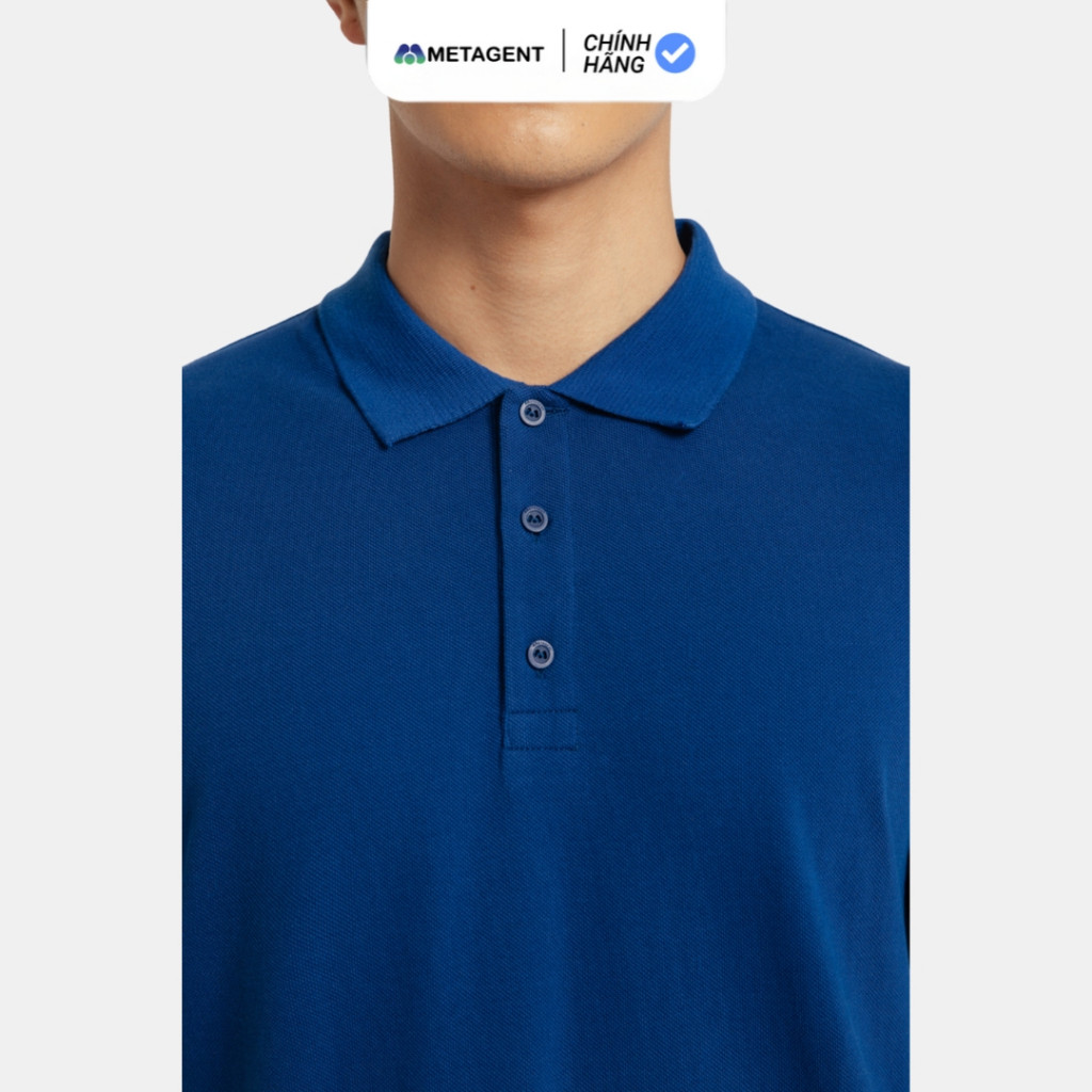 Ảnh Áo Polo thun nam trơn form rộng Metagent MS 57E3484 3