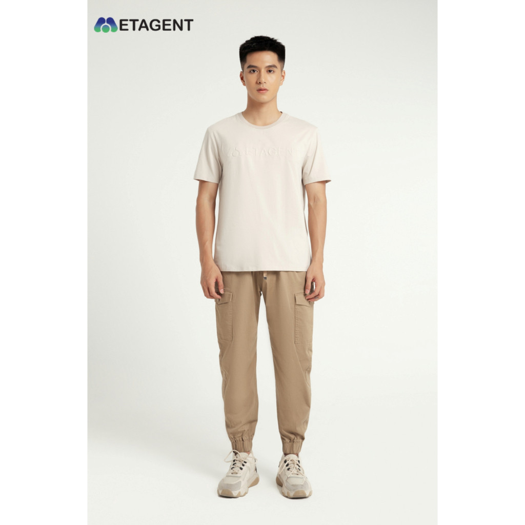 Ảnh Áo thun nam dập chữ nổi dáng Regular Fit Metagent MS 57E3589 1