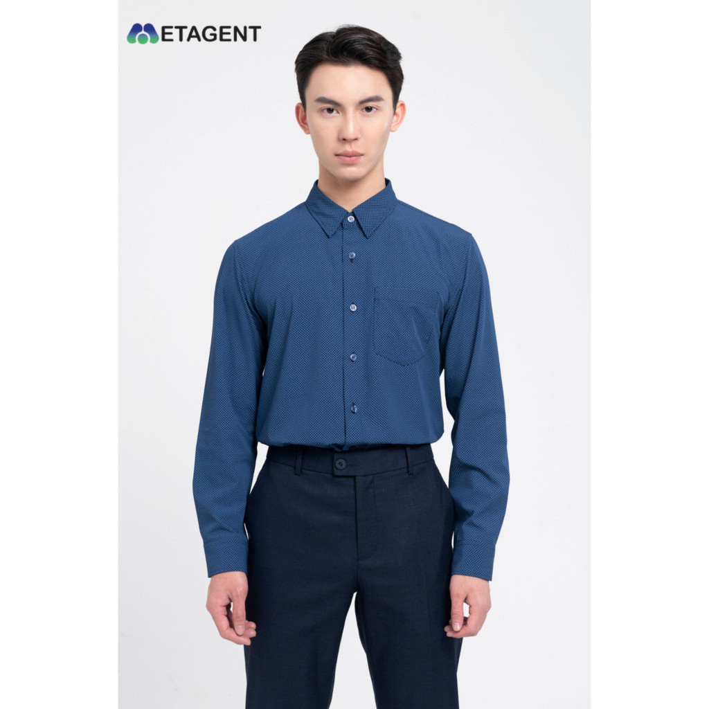 Ảnh Áo sơ mi nam họa tiết kẻ dáng Regular Fit Metagent MS 17E3771 2