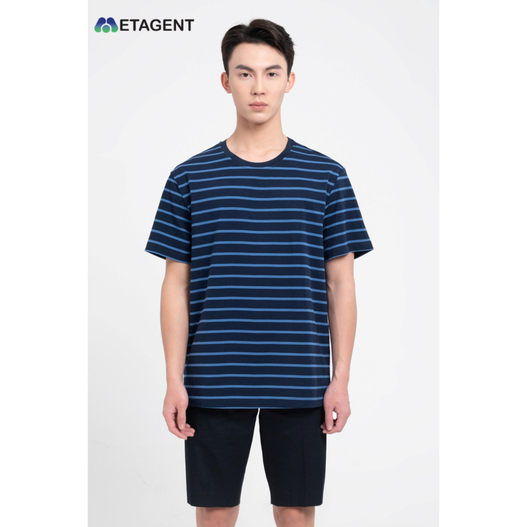 Ảnh Áo thun nam kẻ ngang dáng oversize Metagent MS 57E3660 4
