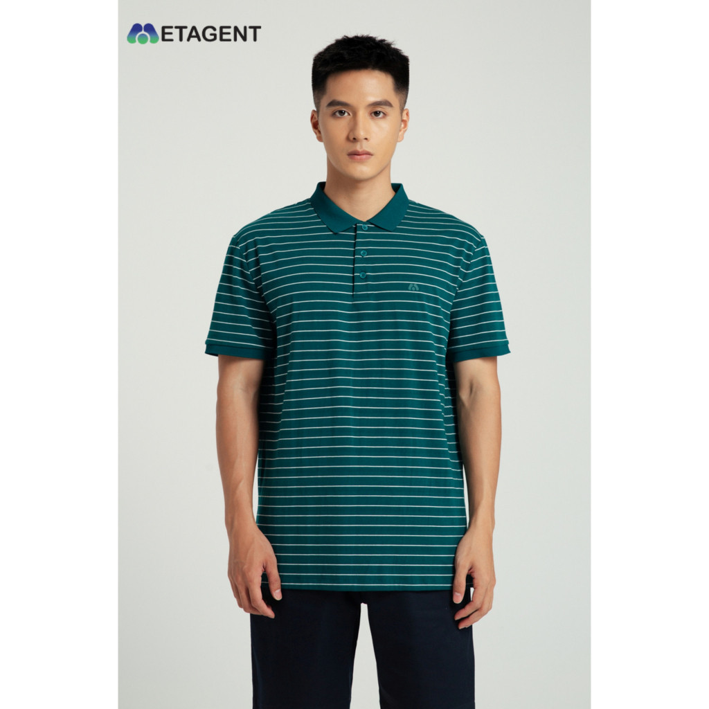 Ảnh Áo Polo nam kẻ ngang dáng Regular Fit Metagent MS 57E3414 4