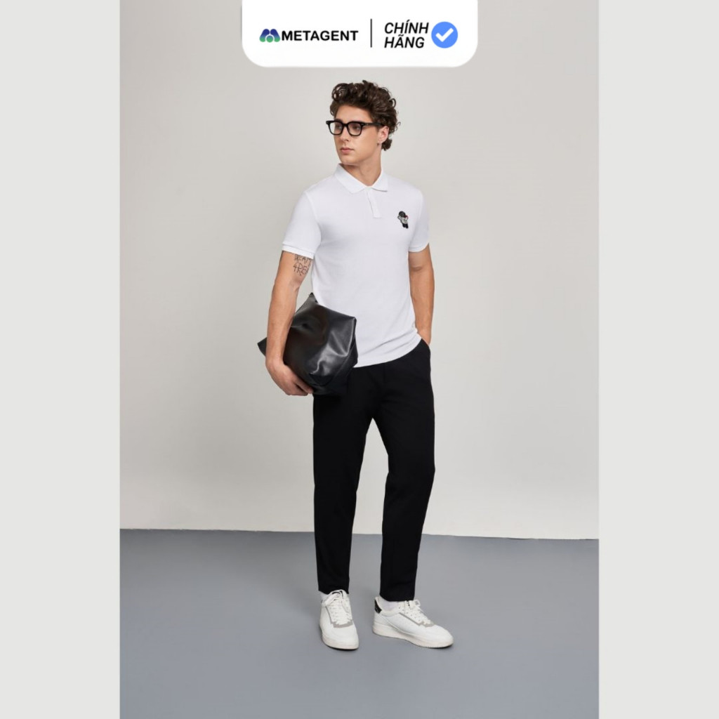 Ảnh Áo Polo nam thêu họa tiết dáng Slim Fit Metagent MS 57E3777 2