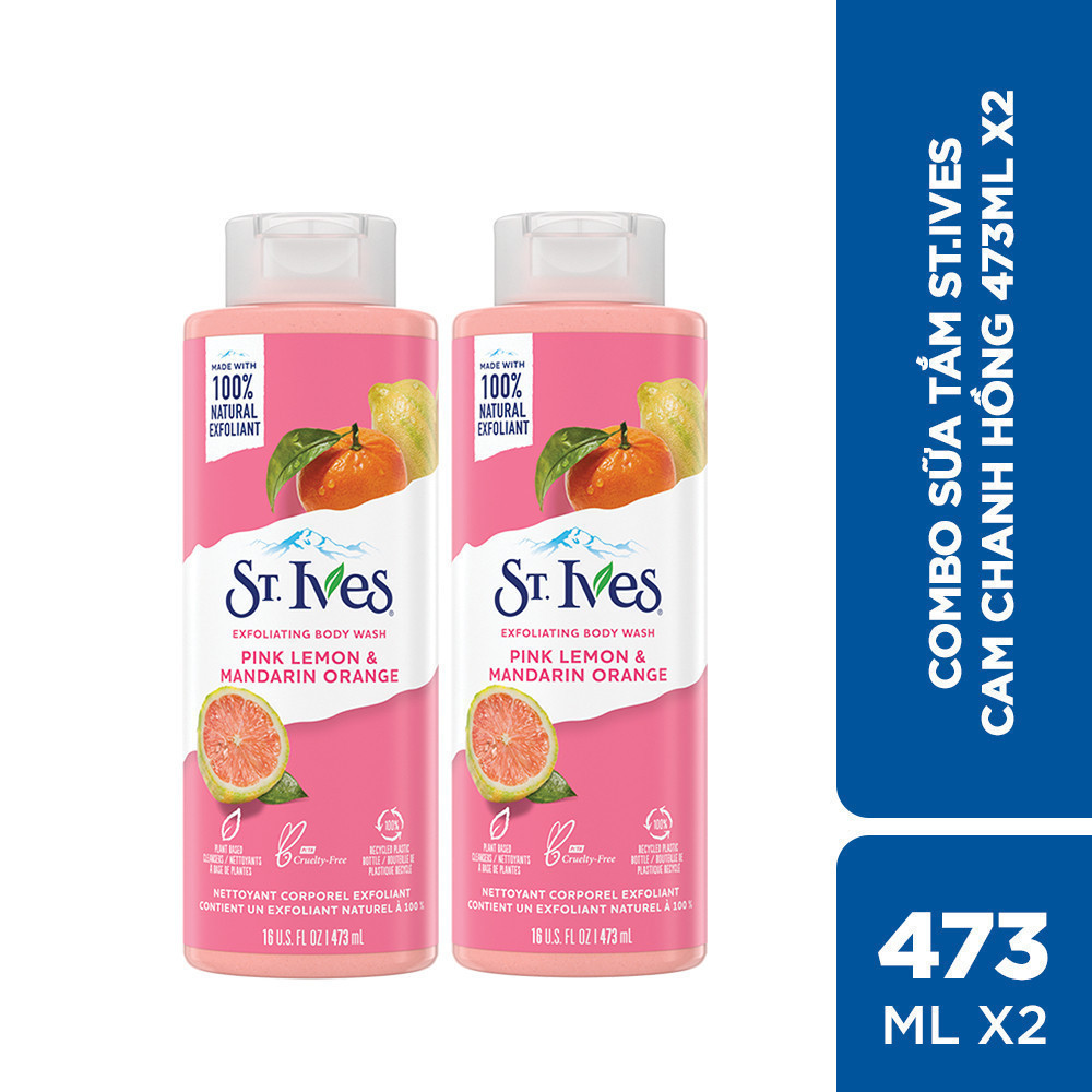 Combo 2 Sữa tắm St.ives Cam Chanh (450ml)