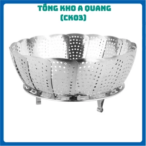 Khay Hấp / Xửng / Vỉ Chõ Hấp Inox Xòe Cánh Đa Năng Vừa Mọi Loại Nồi 3 Chân Hấp Bánh, Bánh Bao, Đồ Ăn - Dụng Cụ Nhà Bếp