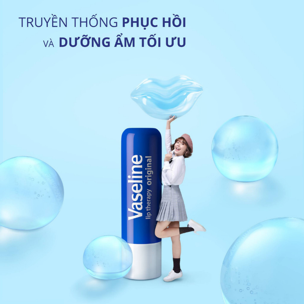 Bộ son dưỡng môi Vaseline Lip Care Original 4.8g x 3