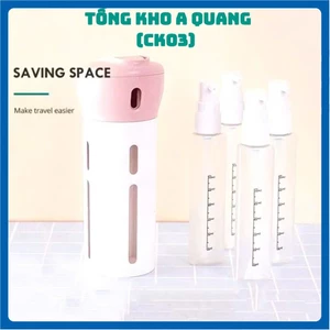 Bộ chiết mỹ phẩm 4in1 có vòi pump đa năng, lọ chiết mỹ phẩm, dầu gội, dầu xả,...