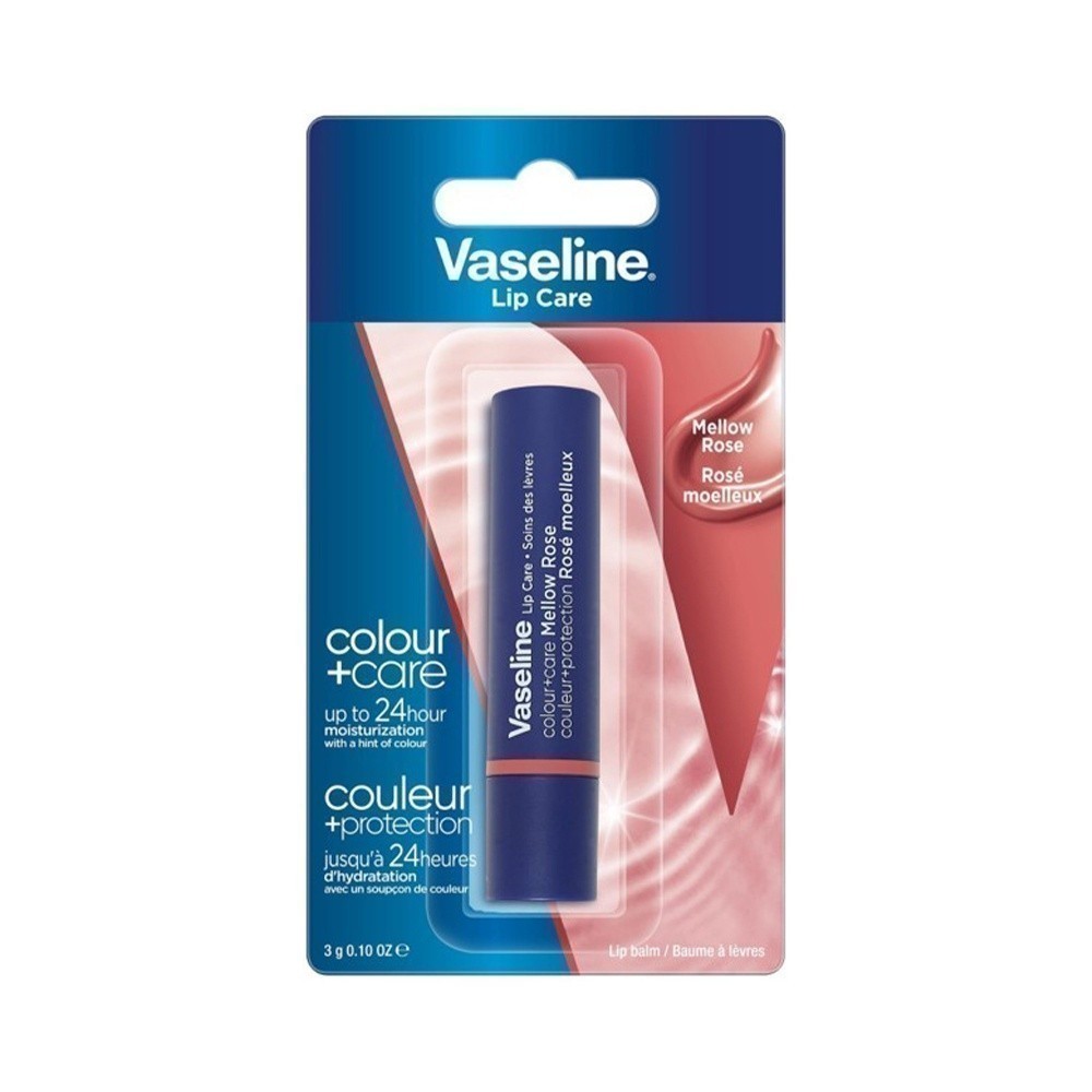 Combo 2 Son dưỡng môi Vaseline Colour+Care Blooming Pink & Mellow Rose 3g