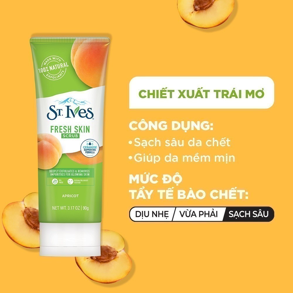 Ảnh Sữa rửa mặt tẩy tế bào da chết St.Ives chiết xuất Trái Mơ 90G 3