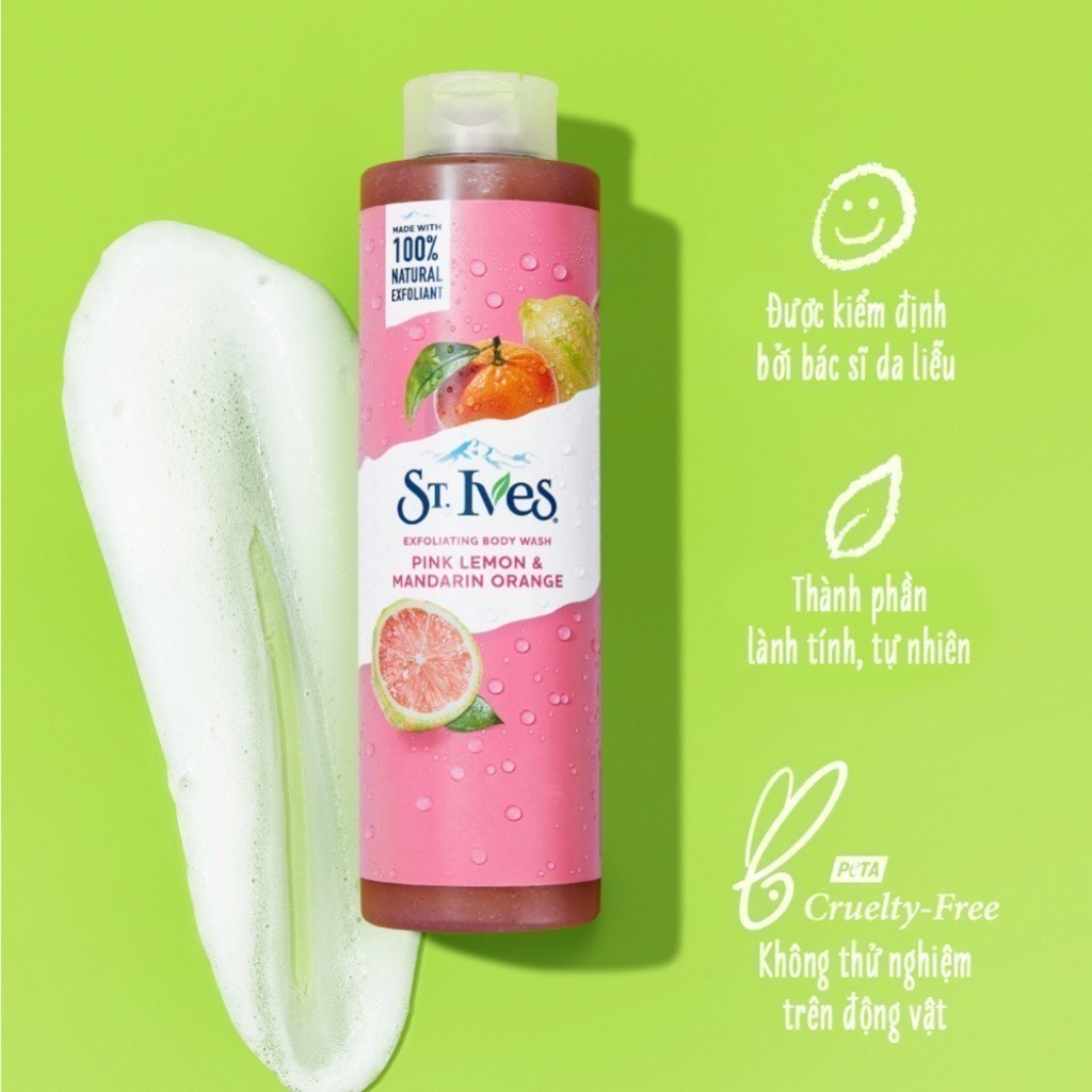 Combo 3 chai sữa tắm St.Ives Cam chanh 700ml