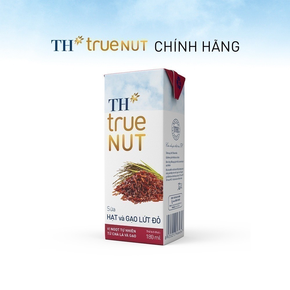 Thùng Sữa Hạt và Gạo Lứt Đỏ TH true NUT milk 180ml (48 Hộp)