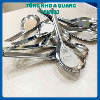 [COMBO 10] Muỗng Ăn Cơm Bền Bỉ Cán Dài,Thìa Inox Chất Liệu An Toàn- THÌA PHỞ HOA SEN INOX KHÔNG GỈ SÁNG BÓNG