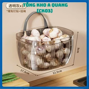 Hộp Đựng Treo Tường Rau Củ Tiện Dụng,Giỏ Treo Nhà Bếp Đa Năng - GIỎ ĐỰNG HÀNH GỪNG TỎI TREO TƯỜNG CHẤT LIỆU CAO CẤP