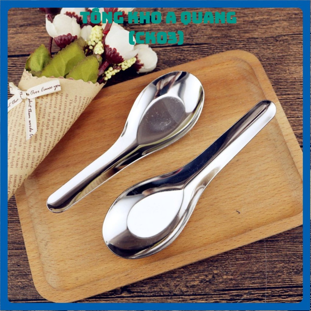 [COMBO 10]Thìa muỗng ăn cơm, ăn phở INOX cao cấp