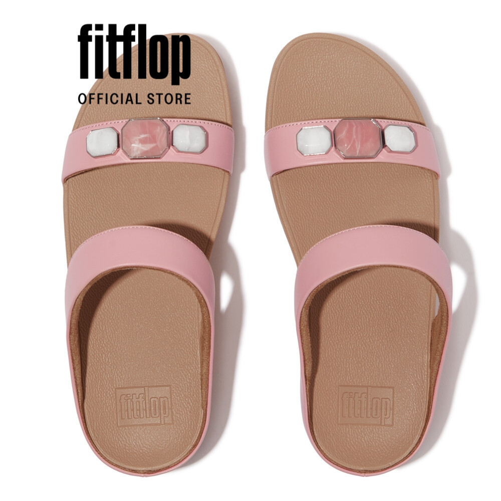 Dép Xăng Đan Nữ FitFlop Da FINO Đá Đa Màu - Soft Blush - FOT - IU8-B48