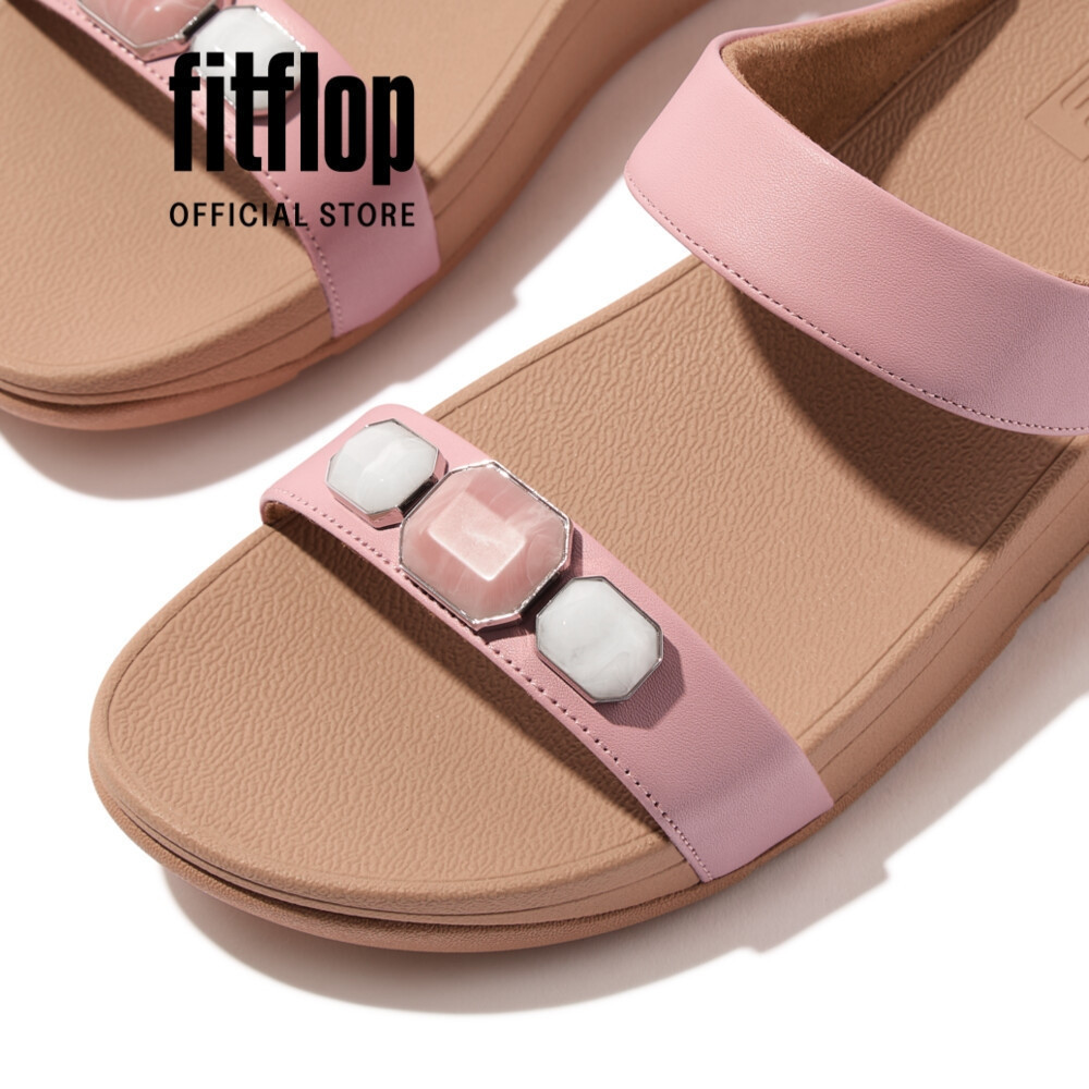 Dép Xăng Đan Nữ FitFlop Da FINO Đá Đa Màu - Soft Blush - FOT - IU8-B48