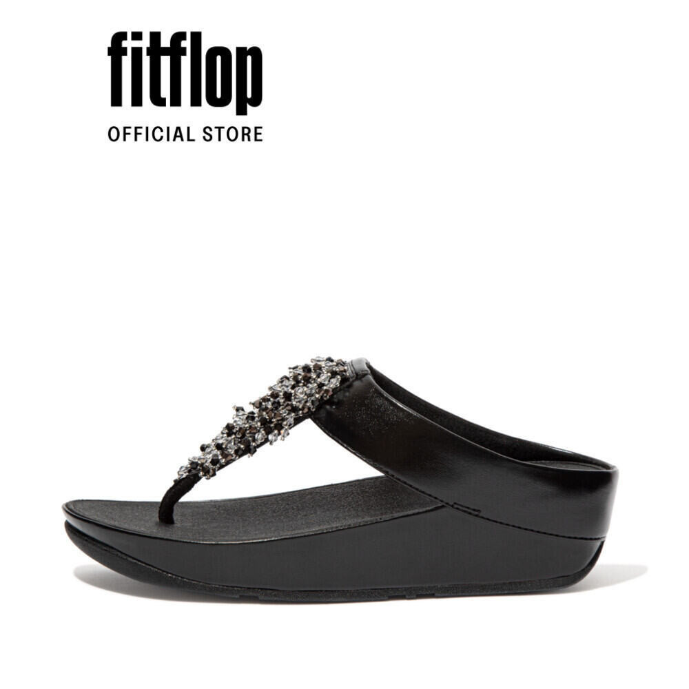 Dép Xỏ Ngón Nữ FitFlop RUMBA - All Black - FL14 - DR7-090