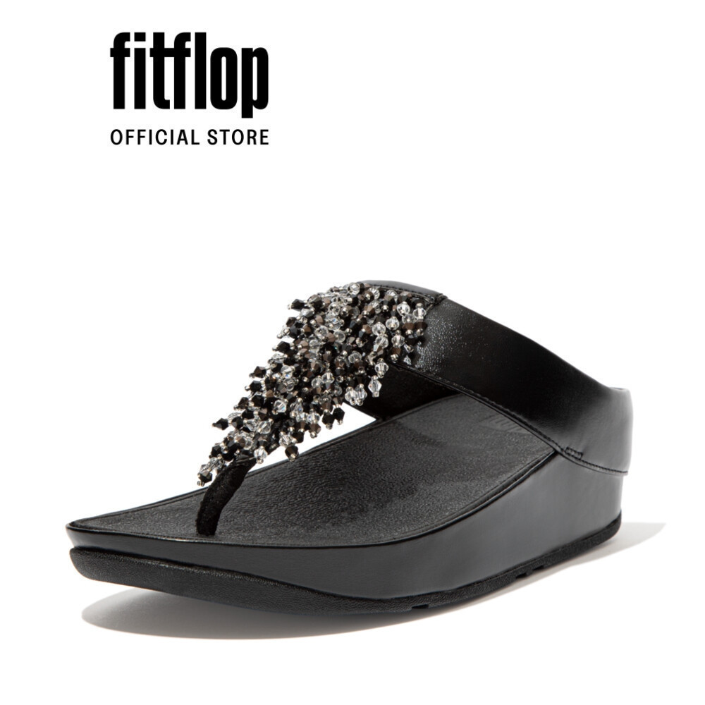 Dép Xỏ Ngón Nữ FitFlop RUMBA - All Black - FL14 - DR7-090
