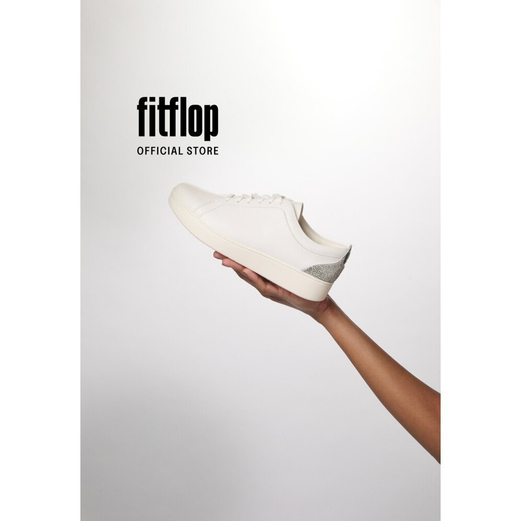 Giày Thể Thao Cổ Ngắn Nữ FitFlop RALLY - Urban White/Silver - FON - HY8-610