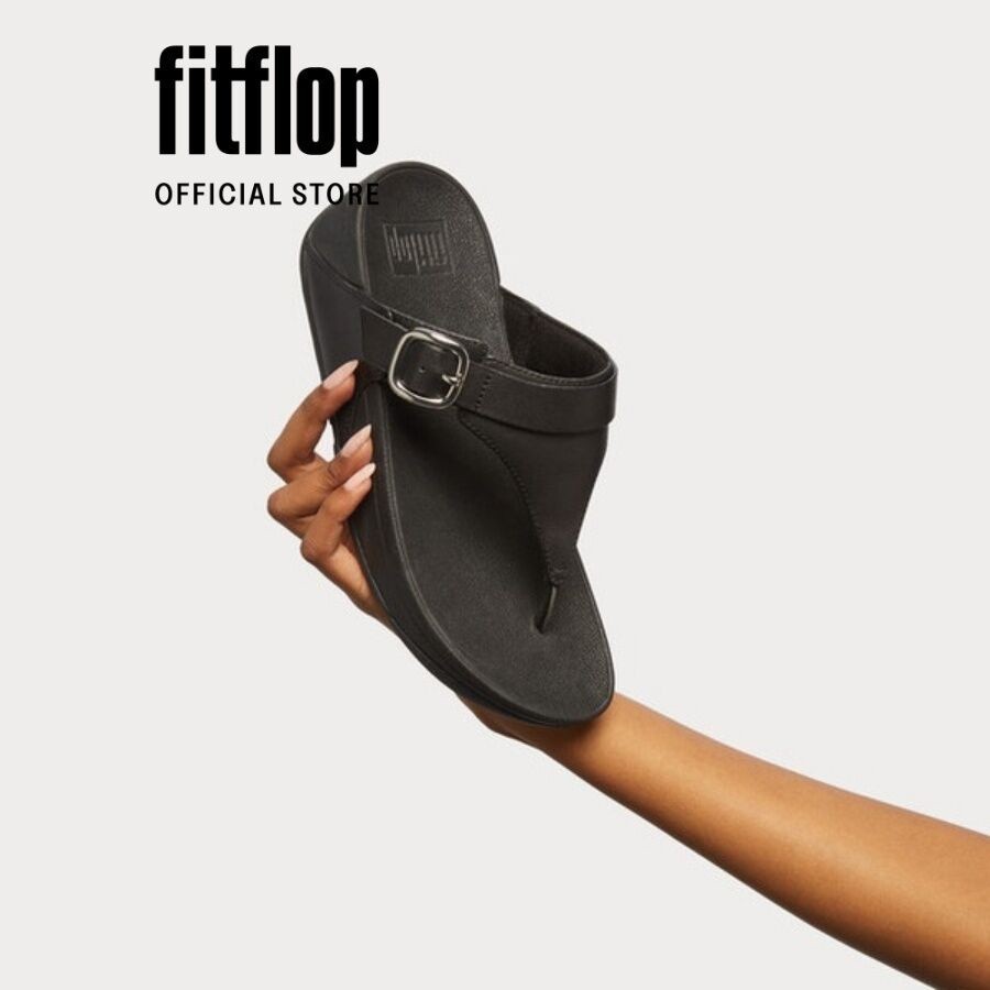 Dép Xỏ Ngón Nữ FitFlop LULU - All Black - FOF - ES8-090