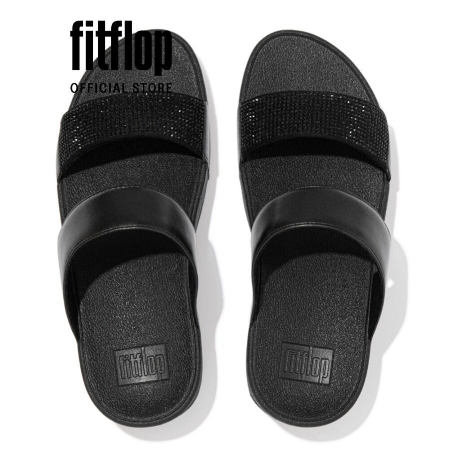 Dép Quai Ngang Nữ FitFlop LULU - All Black - FON - EC4-090