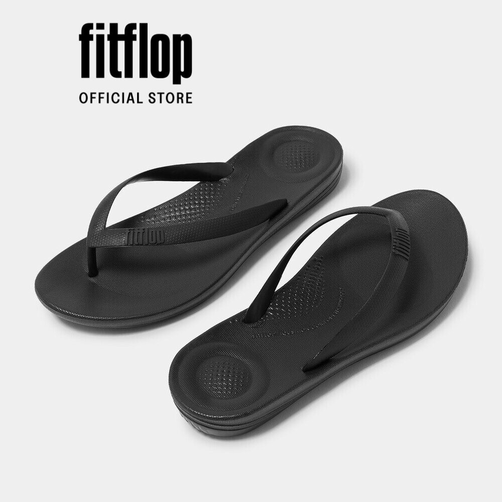 Dép Xỏ Ngón Nam FitFlop IQUSHION - Black - FOF - J80-001