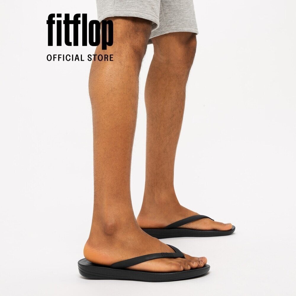 Dép Xỏ Ngón Nam FitFlop IQUSHION - Black - FOF - J80-001